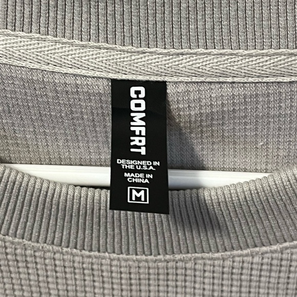 Comfrt SET ⭐️ Waffle Lounge Long Sleeve Crew AND Wide Leg Pants Sz M Like New! - Picture 5 of 13